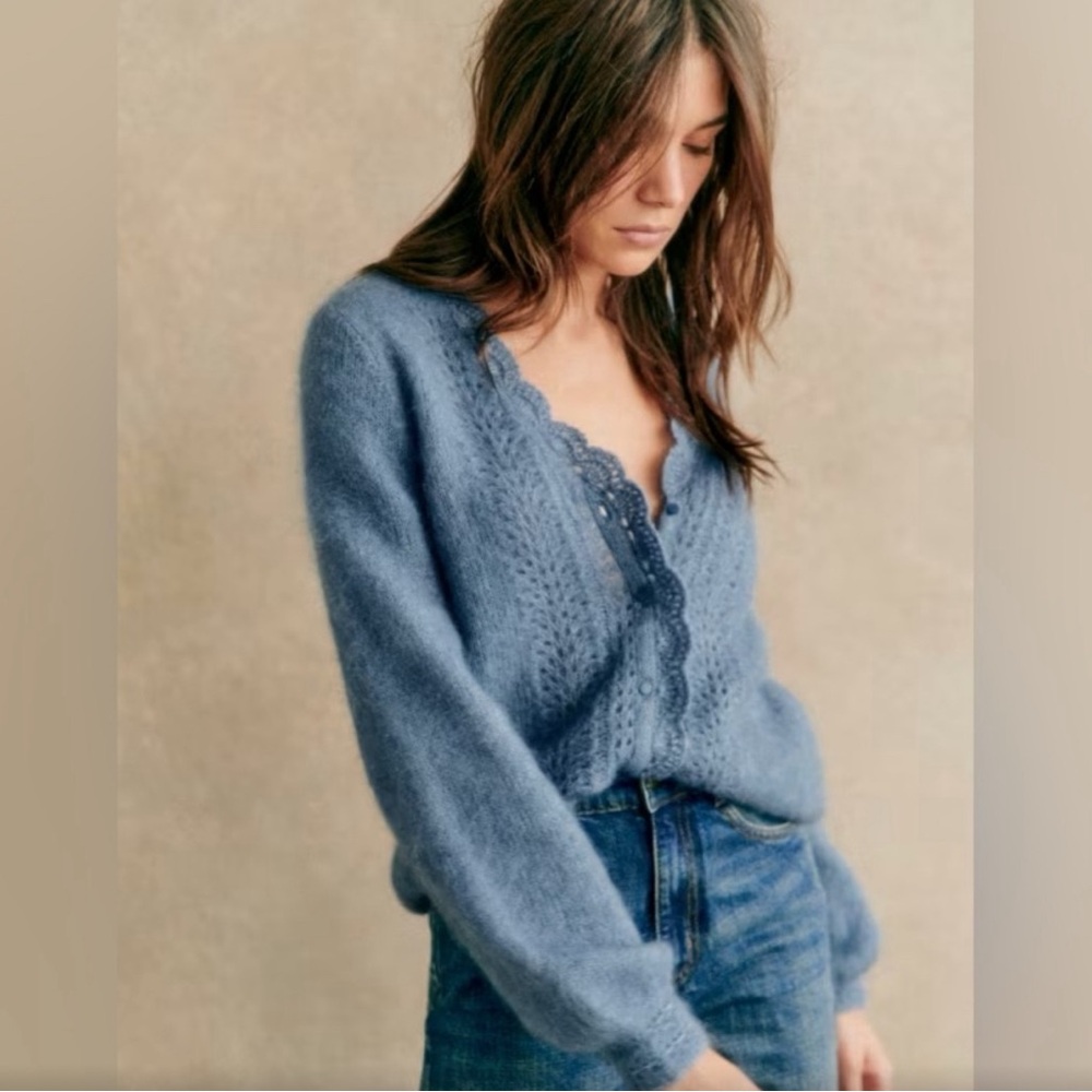 Sezane sweater in Vintage Blue